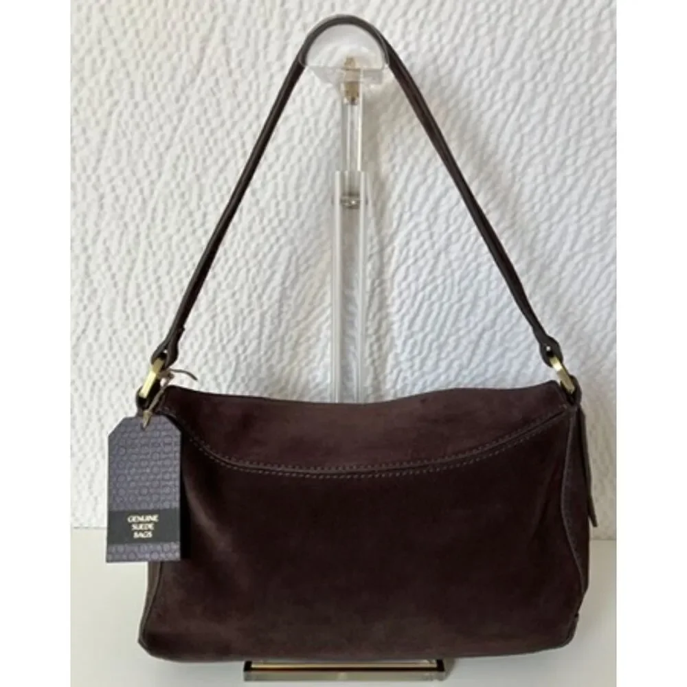 NWT Deep brown Italian leather/suede convertible crossbody